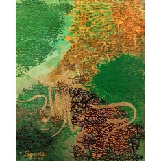 Samra Malik, 12 x 16 inch, Acrylic on Canvas, AC-SMK-012